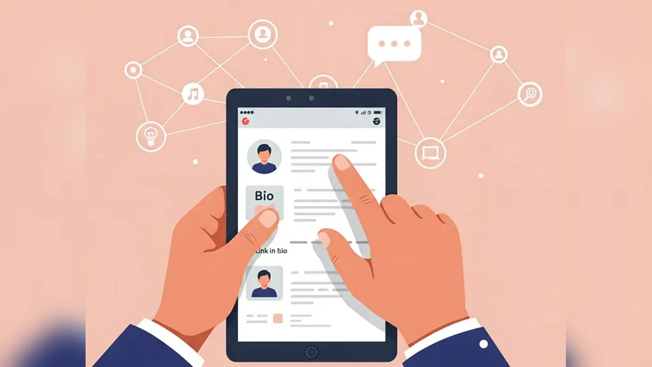 A phone showing a social media profile page being edited